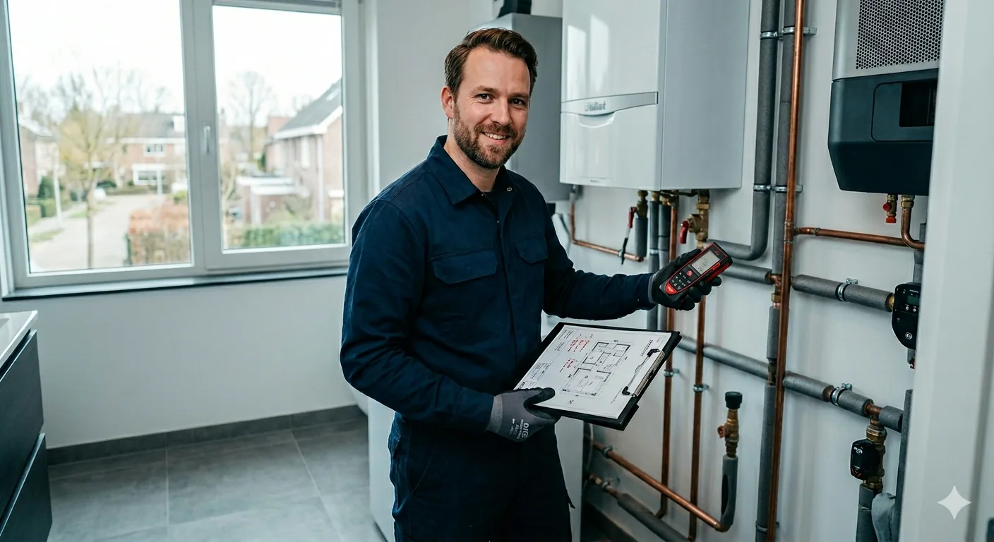 CV-ketel vervangen en volledig ingeregeld